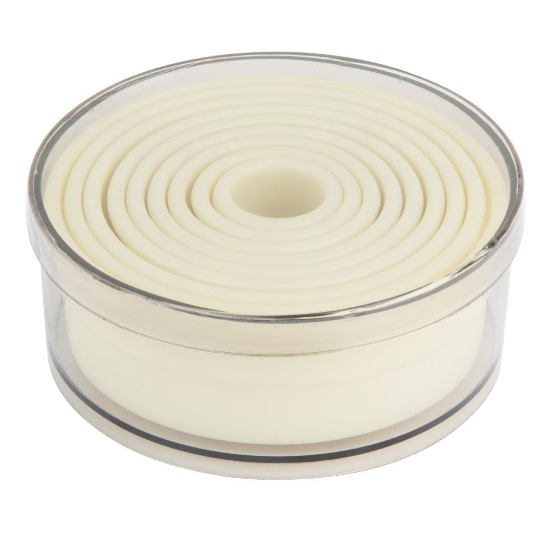 Vogue Plain Round Nylon Pastry Cutters (Pack 9) JA522 - Whisk Hospitality - JA522