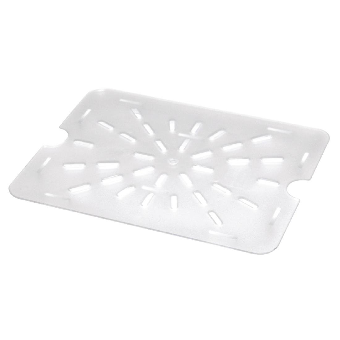 Vogue Clear Polycarbonate Drainer Plate - GN 1/2 U486 - Whisk Hospitality - U486