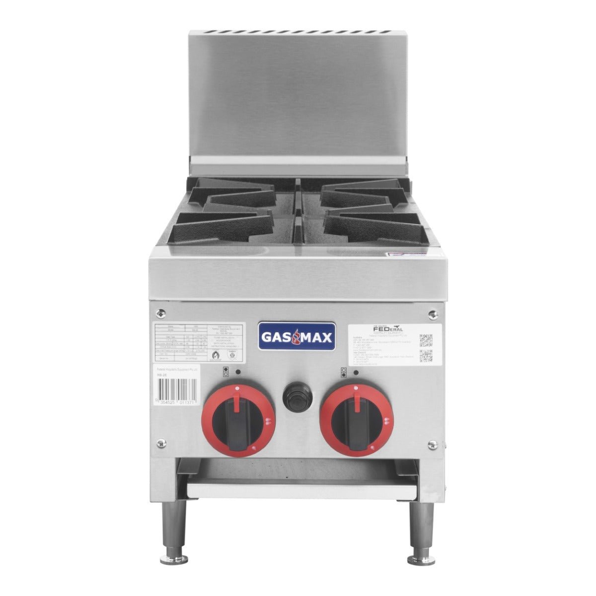 Gasmax Gas 2 Burner Cook Top RB - 2ELPG - Whisk Hospitality - RB-2ELPG