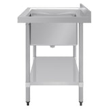 Vogue Single Bowl Sink L/H Drainer - 1000mm x 700mm (90mm Drain) HC913 - Whisk Hospitality - HC913