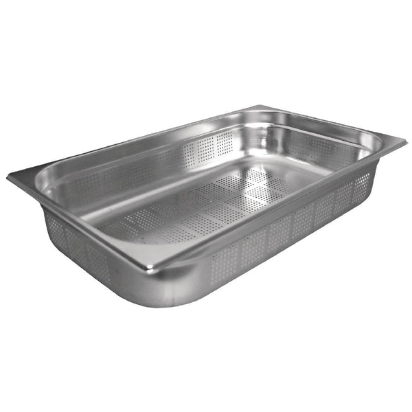 Vogue Perforated St/St GN 1/1 - 100mm deep DN700 - Whisk Hospitality - DN700