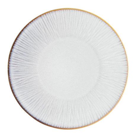 Olympia Drift Grey Embossed Coupe Plate - 276mm 11" (Box 4) FU194 - Whisk Hospitality - FU194