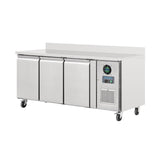 Polar U - Series Triple Door Counter Freezer with Upstand 417Ltr DL917 - A - Whisk Hospitality - DL917-A