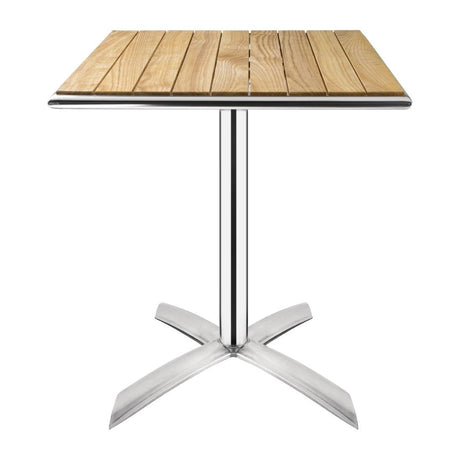 Bolero Ash Flip Top 600mm Square Bistro Table GK991 - Whisk Hospitality - GK991