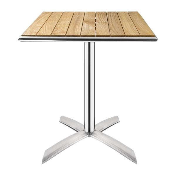Bolero Ash Flip Top 600mm Square Bistro Table GK991 - Whisk Hospitality - GK991