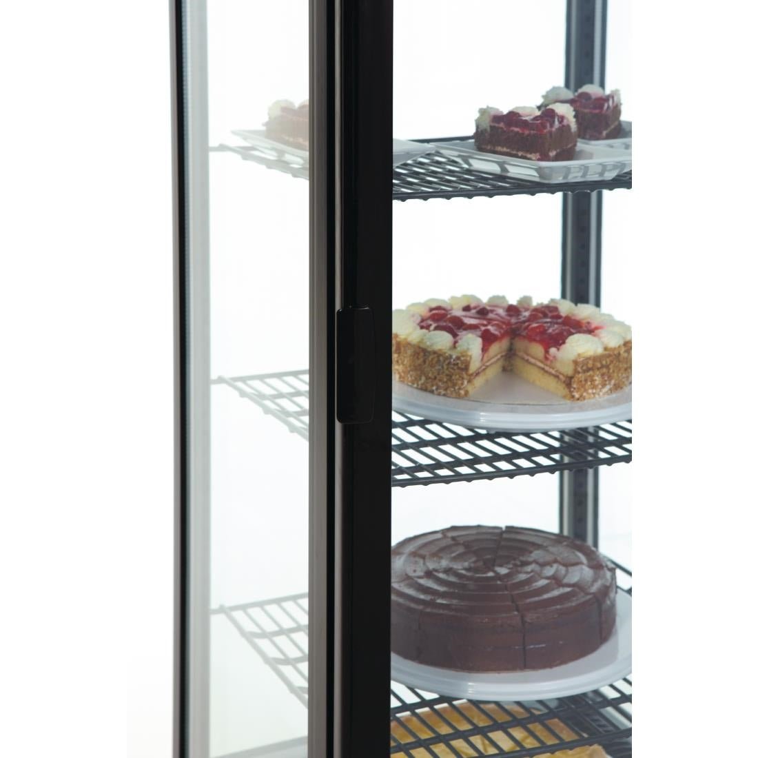 Polar C - Series Energy Efficient Curved Door Display Fridge Black - 235Ltr CX573 - A - Whisk Hospitality - CX573-A