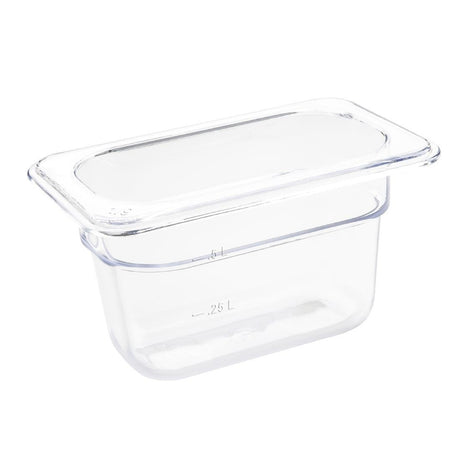 Vogue Clear Polycarbonate - GN 1/9 100mm U243 - Whisk Hospitality - U243