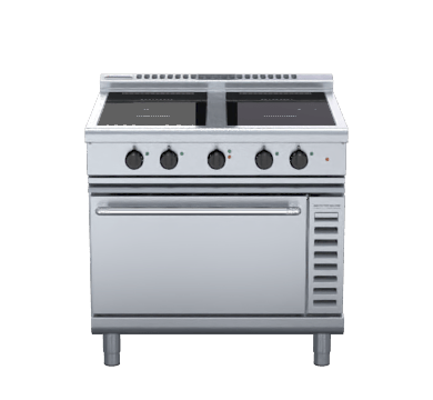 Waldorf 800 Series Inl8410Ecr5F 900Mm Induction Range Convection Oven Low Back Version - Whisk Hospitality - INL8410ECR5F