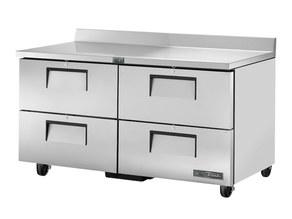 True Refrigeration Worktop Counter Refrigerator 4 Drawers - TWT - 60D - 4 - HC - Whisk Hospitality - TWT-60D-4-HC