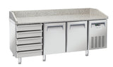 Saltas Marble Top Pizza Fridge with Ambient Drawers MPB0026 - Whisk Hospitality - MPB0026