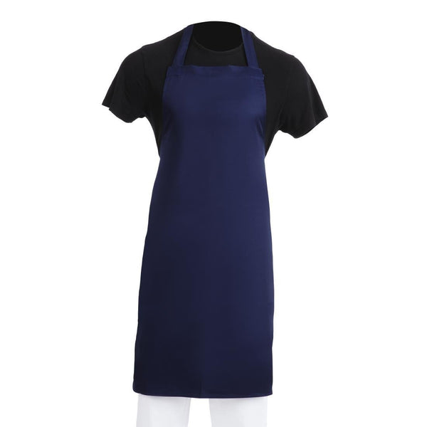 Whites Bib Apron Polycotton Navy Blue A543 - Whisk Hospitality - A543