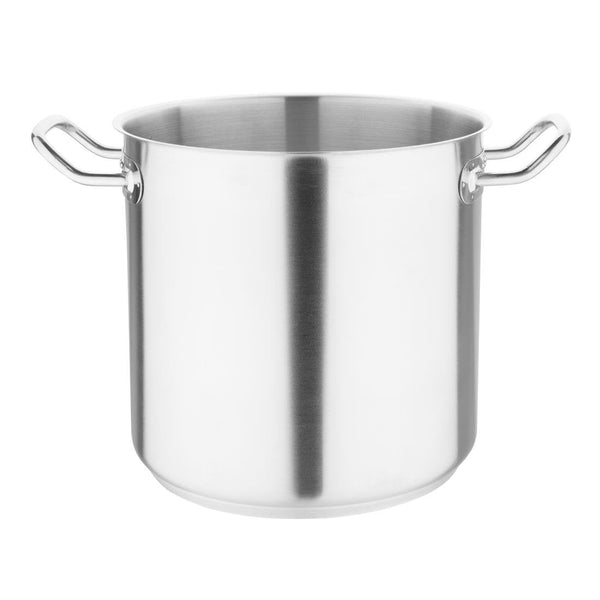 Vogue Deep Stockpot St/St - 240mm 10 1/2Ltr 355fl oz T192 - Whisk Hospitality - T192