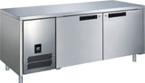 Glacian 2 Door Slimline Fridge 660 Deep Stainless Steel Doors BCS61420 - Whisk Hospitality - BCS61420