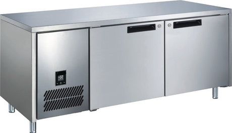 Glacian 2 Door Slimline Fridge 660 Deep Stainless Steel Doors BCS61420 - Whisk Hospitality - BCS61420
