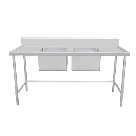 Work Bench - Double Sink with Leg Brace - Center Sink / 600 / ASD-1560C - Whisk Hospitality - 620336