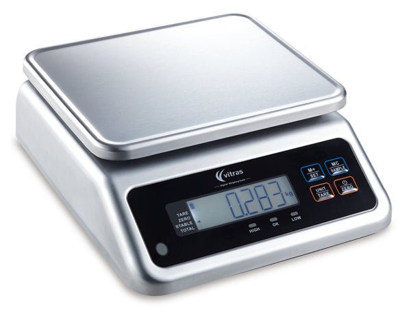 Vitras Dual Display 30kg Waterproof Portion Scale PSC9502 - Whisk Hospitality - PSC9502