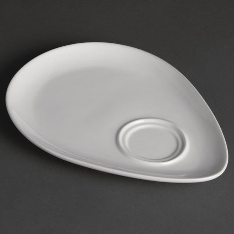Olympia Whiteware Snack Plate White - 185x240mm 7 1/4x9 1/2" (Box 12) Y102 - Whisk Hospitality - Y102