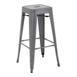 Bolero Gun Metal Grey Steel Bistro High Stool (Pack 4) DM934 - Whisk Hospitality - DM934