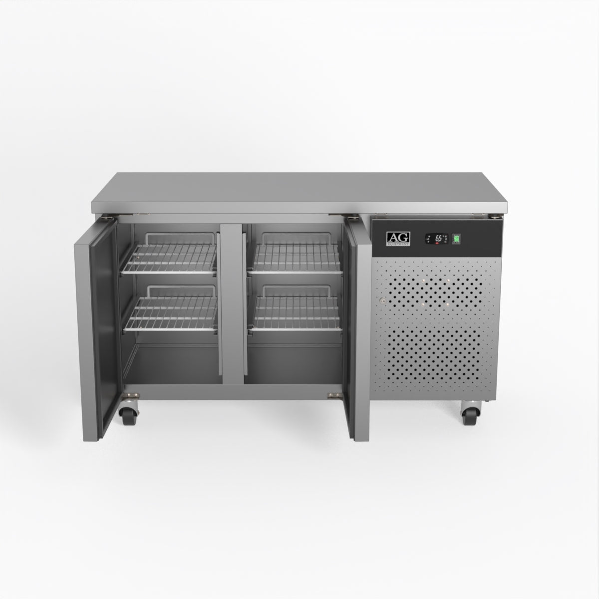 AG Commercial Two Door Worktop / Under Bench Fridge 600mm Depth SLX2100TN - Whisk Hospitality - SLX2100TN