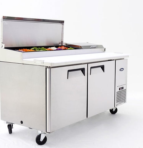 Atosa 2 DOOR PIZZA PREP TABLE FRIDGE 1702 MM MPF8202 - Whisk Hospitality - MPF8202