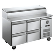 FED - X S/S Four Drawer Sandwich Counter - XSS7C13S2V - 4D - Whisk Hospitality - XSS7C13S2V-4D
