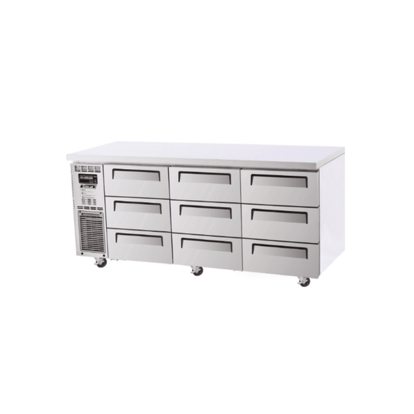 Turbo Air 9 Drawer Undercounter Fridge 1800mm KUR18-3D-9-N - Whisk Hospitality - KUR18-3D-9-N
