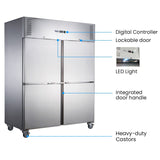 FED - X S/S Four Door Upright Fridge - XURC1410S2V - Whisk Hospitality - XURC1410S2V