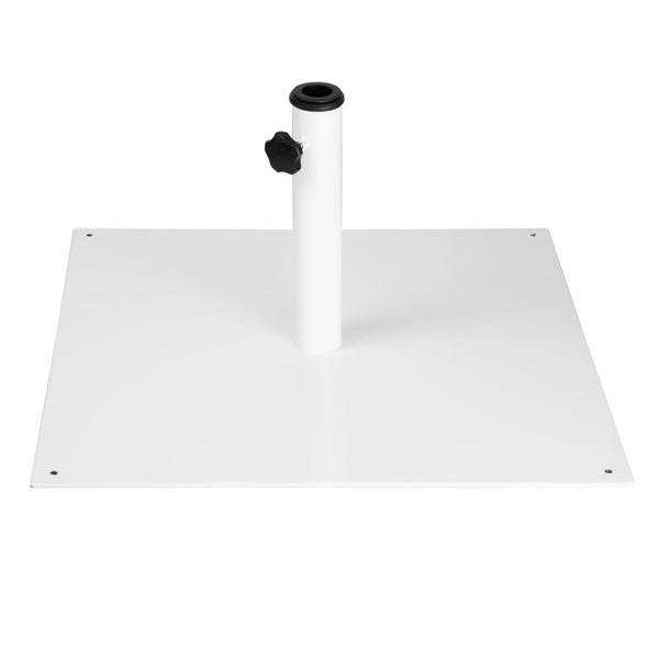 Bolero Flat Metal Parasol Base White - 18kg FU510 - Whisk Hospitality - FU510