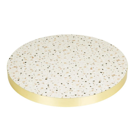 Bolero Terrazzo Style Round Table Top - 600mm FU518 - Whisk Hospitality - FU518