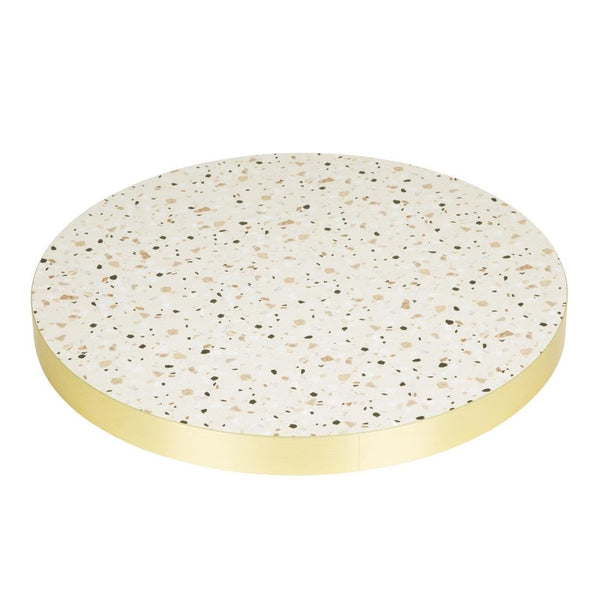 Bolero Terrazzo Style Round Table Top - 600mm FU518 - Whisk Hospitality - FU518