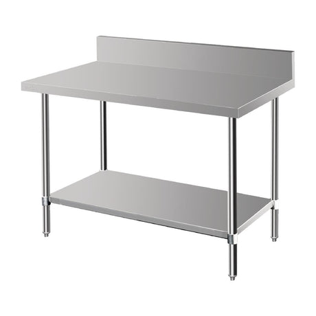 Vogue Premium 304 Stainless Steel Table with Upstand - 600x600x900mm DA337 - Whisk Hospitality - DA337