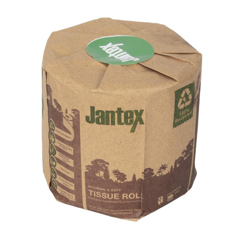 Jantex Green 100% Recycled Ind Wrapped Toilet Roll 3ply - 260 Sheets (Pack 36) HX934 - Whisk Hospitality - HX934