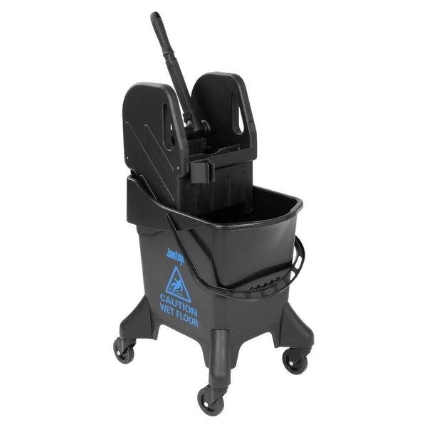 Jantex Tall Mop Bucket & Down Press Wringer Blue Print   - 20ltr HW639 - Whisk Hospitality - HW639