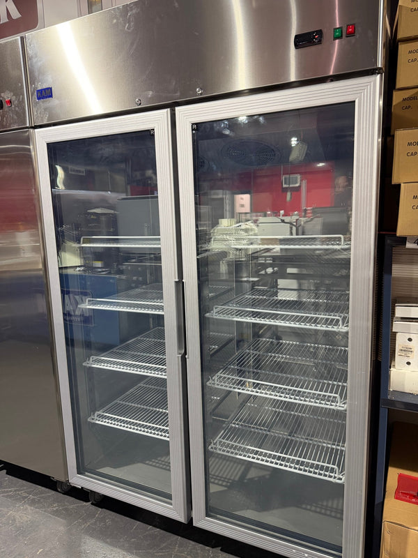 KAM Double Glass Door Upright Fridge - Whisk Hospitality - 3PA-1702-KAM