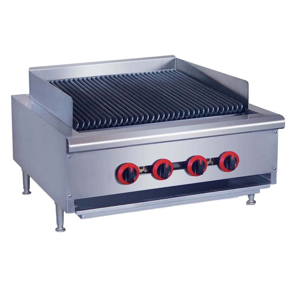 QR - 24ELPG LPG Gas 4 Burner Char Grill Top - Whisk Hospitality - QR-24ELPG