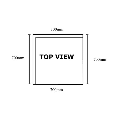 WBCB7 - 0700/A Corner Workbench,150mm Splashback & Undershelf 700x700x900mm - Whisk Hospitality - WBCB7-0700/A