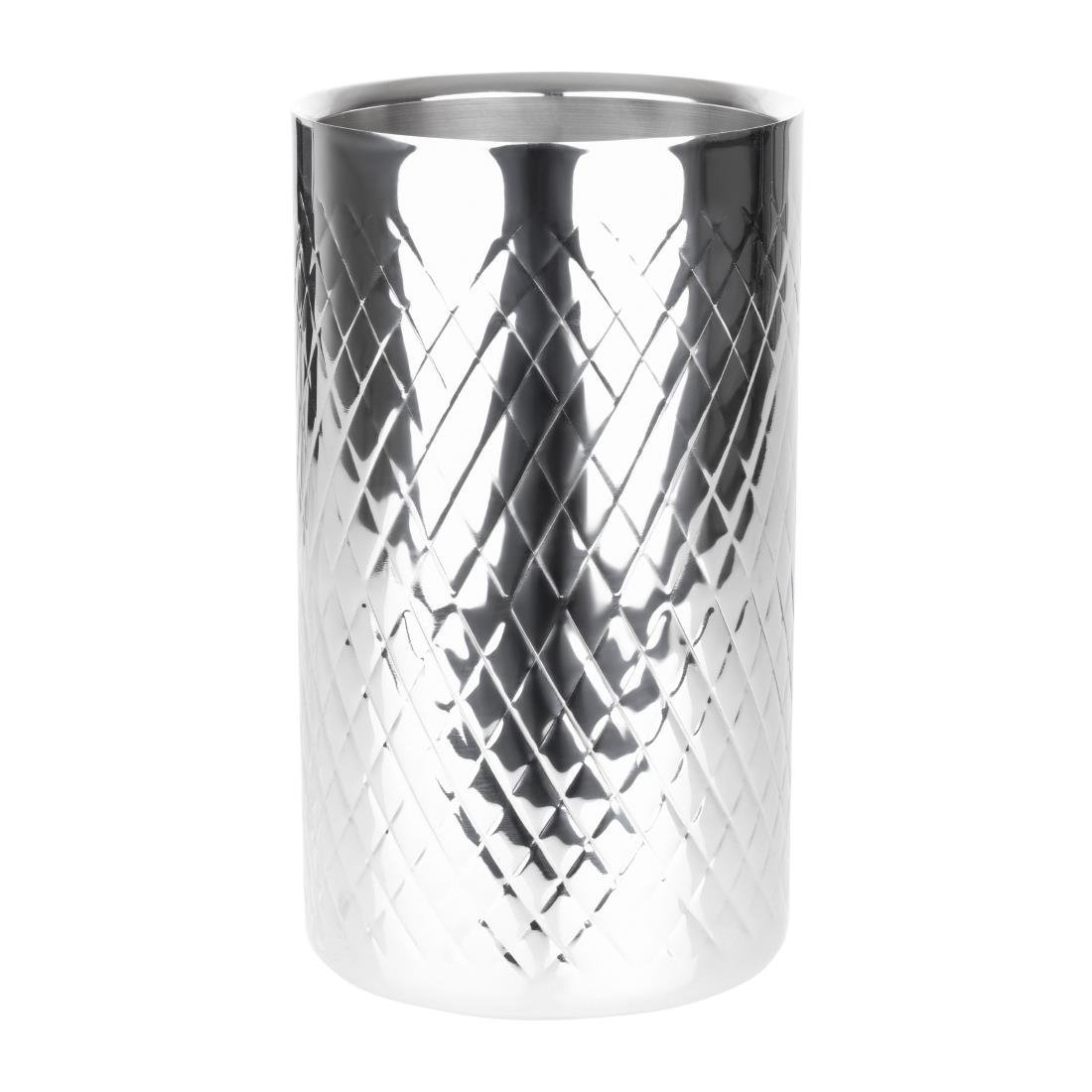 Olympia Geo Double Wall Wine Cooler Stainless Steel HY133 - Whisk Hospitality - HY133