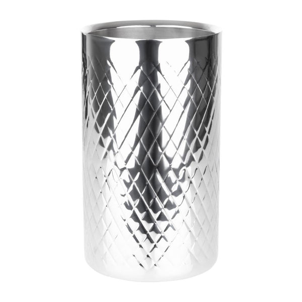 Olympia Geo Double Wall Wine Cooler Stainless Steel HY133 - Whisk Hospitality - HY133