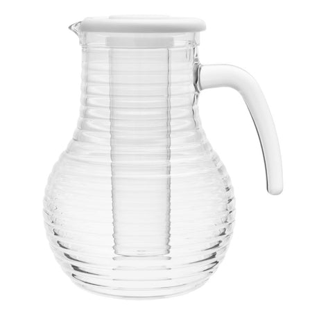 Olympia Kristallon Jug With Cooling Tube Polycarbonate Ridged - 1600ml HC357 - Whisk Hospitality - HC357