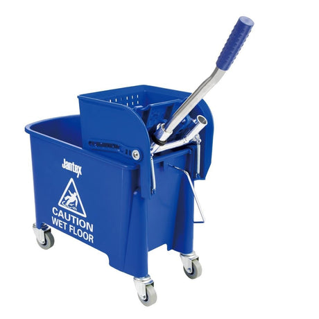 Jantex Mop Bucket & Side Wringer Blue - 15ltr DL913 - Whisk Hospitality - DL913