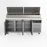 AG 3 Door Saladette Fridge €“ Fits 8 x 1/3 GN Trays SH3000 - 700 - Whisk Hospitality - SH3000-700