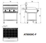 Cookrite 900 MM RADIANT CHAR GRILLS NG AT80G9C - F - NG - Whisk Hospitality - AT80G9C-F-NG