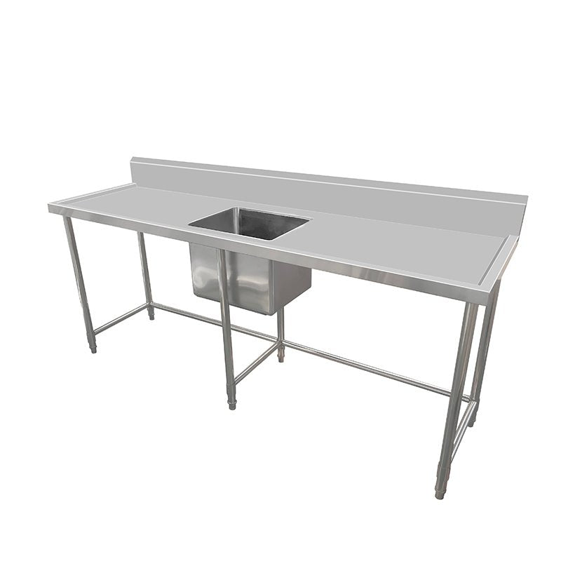 Work Bench - Single Sink with Leg Brace - Center Sink / 600 / ASS-2160C - Whisk Hospitality - 631122