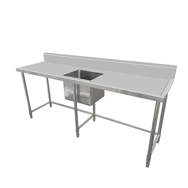 Work Bench - Single Sink with Leg Brace - Center Sink / 600 / ASS-2160C - Whisk Hospitality - 631122