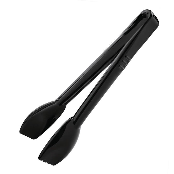 Vogue Food Tongs Black - 230mm 9" P786 - Whisk Hospitality - P786