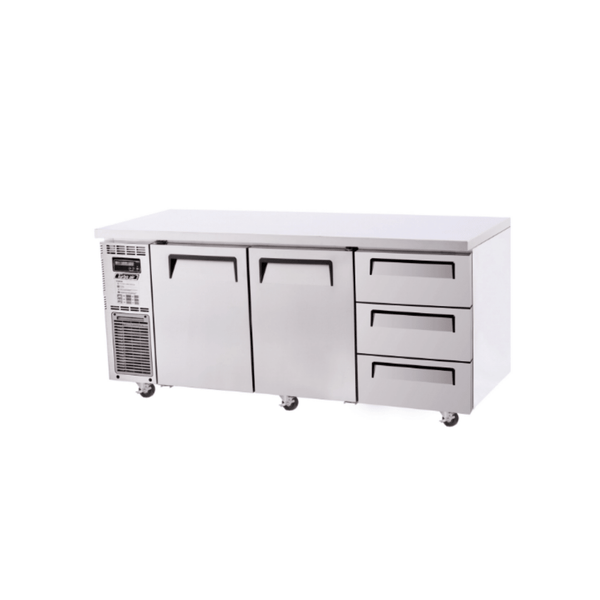 Turbo Air 2 Door 3 Drawer Undercounter Fridge 1800mm KUR18-3D-3-N - Whisk Hospitality - KUR18-3D-3-N