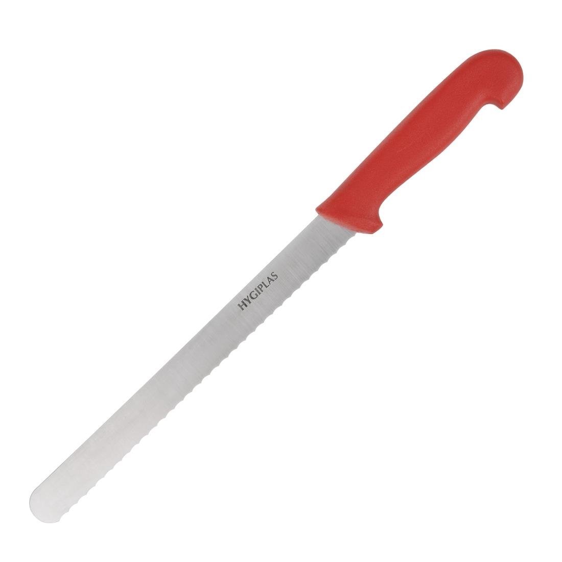 Hygiplas Slicer Serrated Red - 10" C897 - Whisk Hospitality - C897