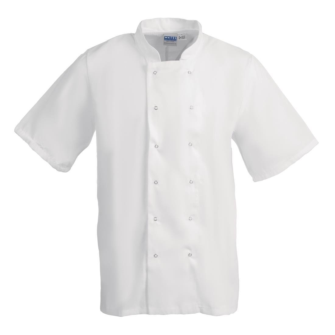 Whites Boston Short Sleeved White Jacket - Size S B250 - S - Whisk Hospitality - B250-S
