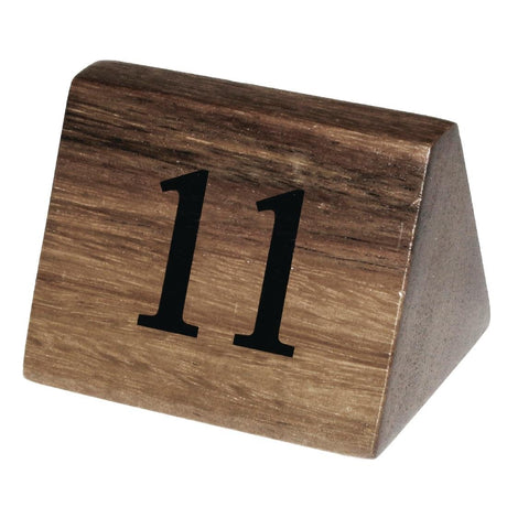 Wooden Table Number Signs Nos 11 - 20 (Set of 10) CL393 - Whisk Hospitality - CL393