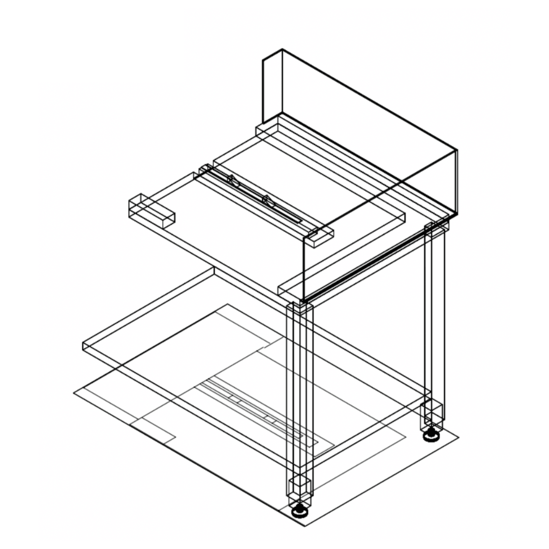Fagor Stainless Steel Corner Bench w/ Introduction of Baskets by the Right Side E - 90D - Whisk Hospitality - E-90D